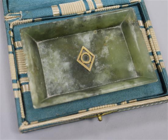 A Gallow of Mayfair boxed soapstone pin tray
